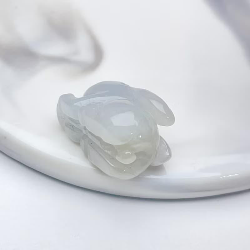 【錢兔似錦】冰糯種飄綠翡翠兔子吊飾 | 天然緬甸玉翡翠A貨