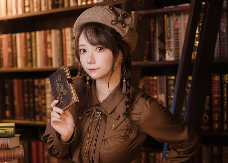 蒸汽朋克 哥特風復古 手工駝色羊毛混紡貝雷帽