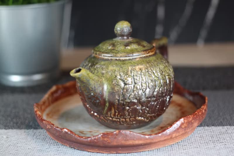 【送禮好物】180ml 天然落灰 柴燒 爆裂茶壺 鶯歌葉敏祥作品