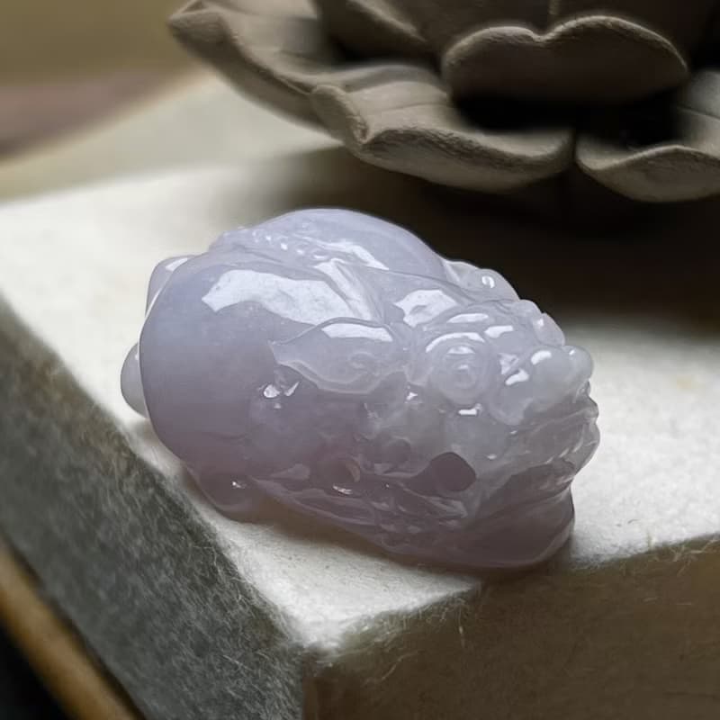 【招財神獸】冰種紫羅蘭翡翠貔貅 | 天然緬甸玉翡翠A貨 | 送禮