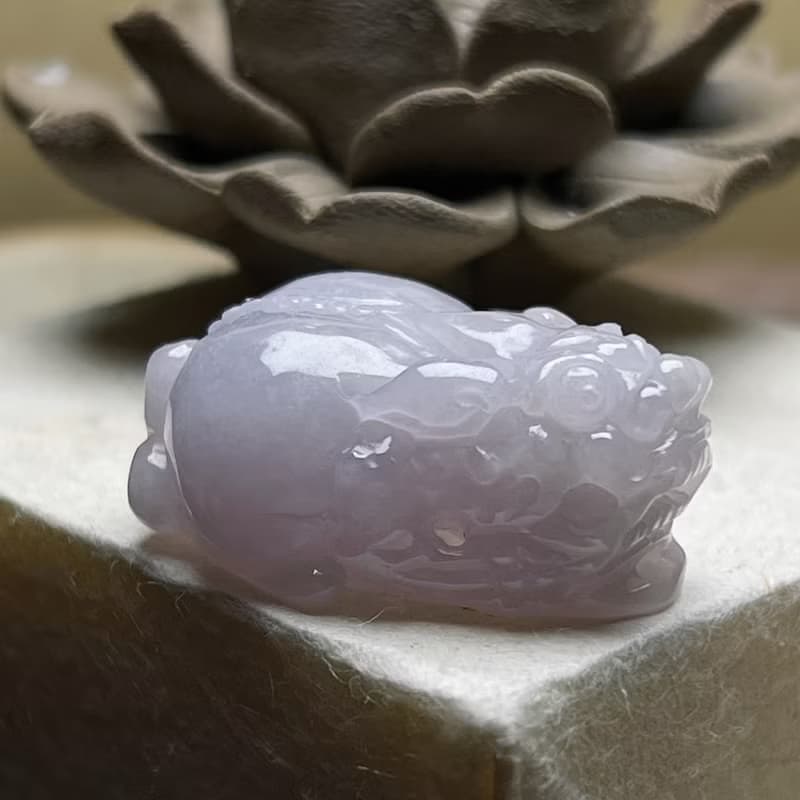 【招財神獸】冰種紫羅蘭翡翠貔貅 | 天然緬甸玉翡翠A貨 | 送禮