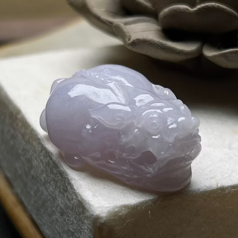 【招財神獸】冰種紫羅蘭翡翠貔貅 | 天然緬甸玉翡翠A貨 | 送禮