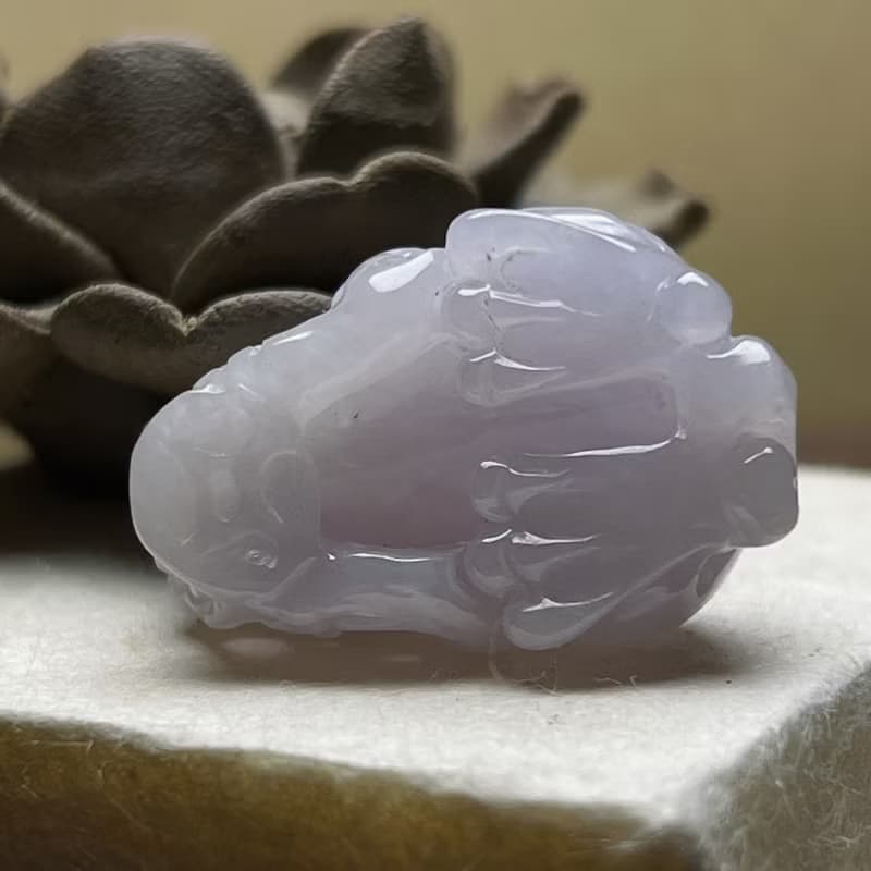 【招財神獸】冰種紫羅蘭翡翠貔貅 | 天然緬甸玉翡翠A貨 | 送禮