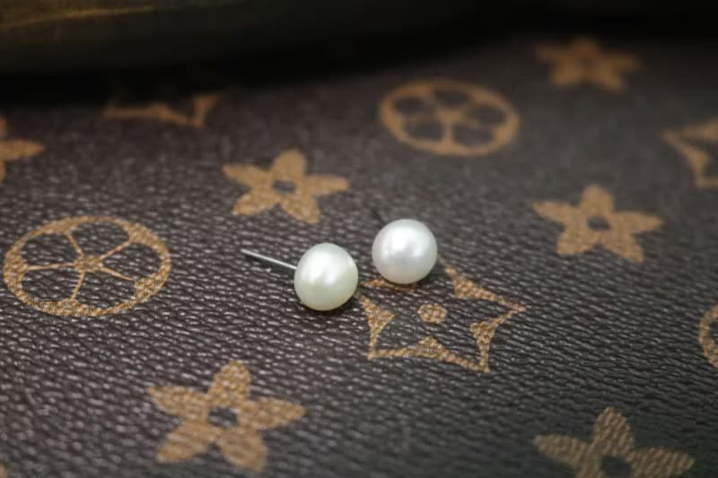 淡水珍珠純銀耳釘天然珍珠氣質款禮盒裝