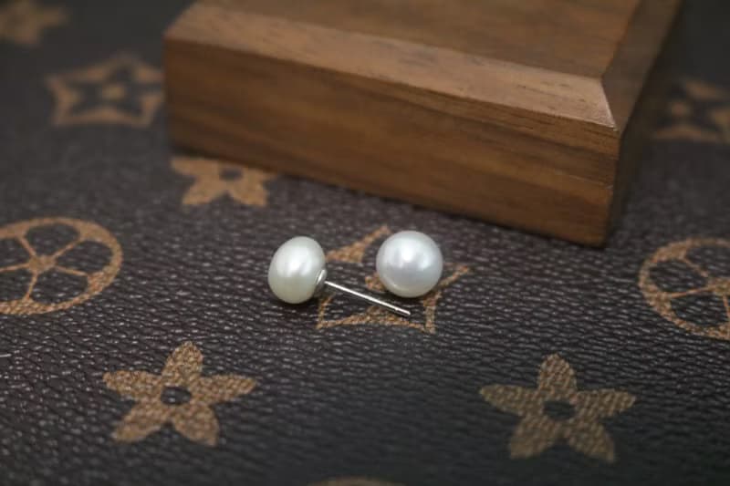 淡水珍珠純銀耳釘天然珍珠氣質款禮盒裝