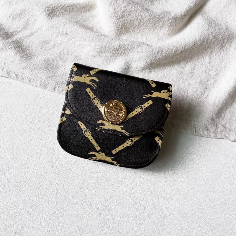 Vintage Longchamp 老花金幣小零錢包