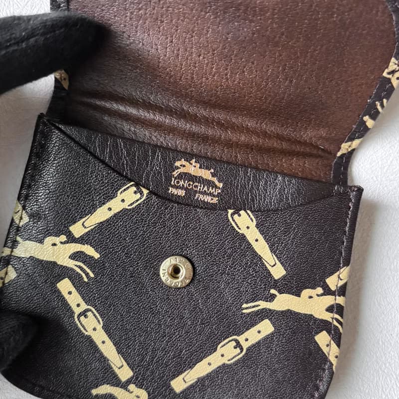 Vintage Longchamp 老花金幣小零錢包