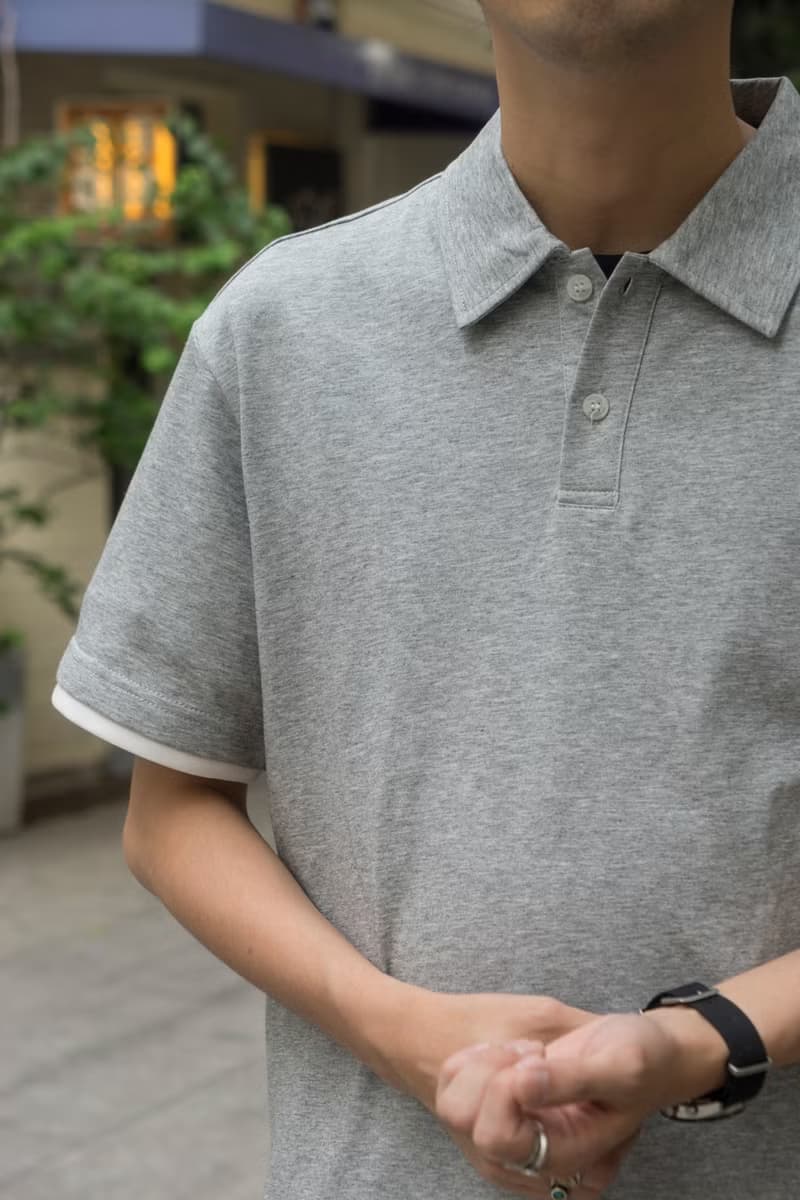 T-shirt 夏季基本款純色假兩件短袖POLO 合身剪裁Cityboy
