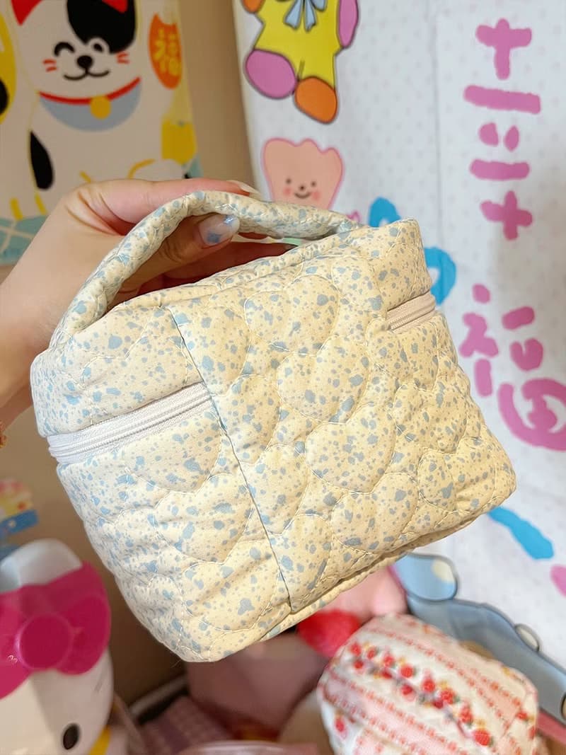Sweetstore Supply原創可愛甜美藍奶牛手提小盒子化妝品收納包