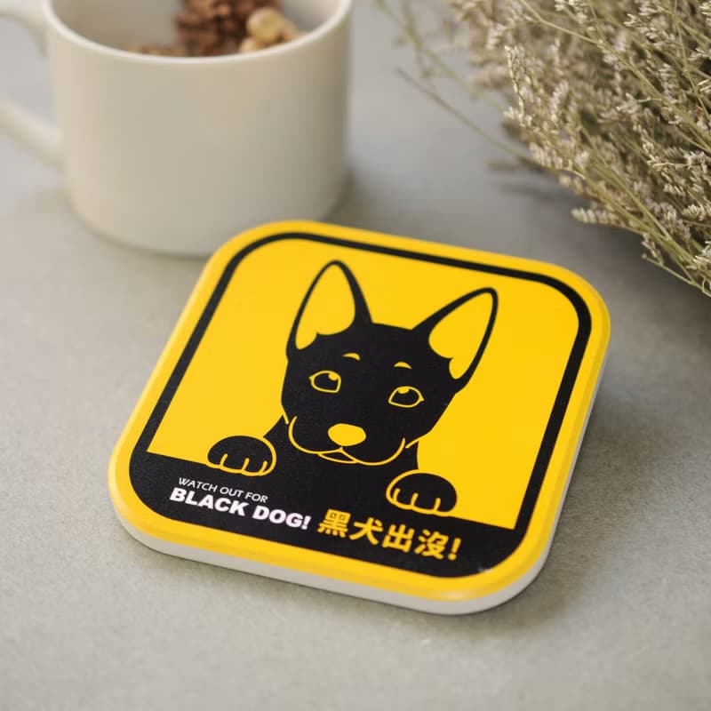 【萌犬出沒】吸水杯墊 - 黑犬 | 全19種 | 犬種齊全 寵物週