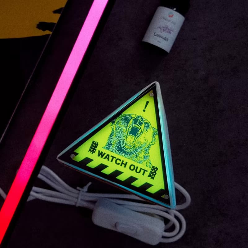 【擴香石燈箱】 老細出沒注意 警告牌 / 香港特色 / 香味小夜燈