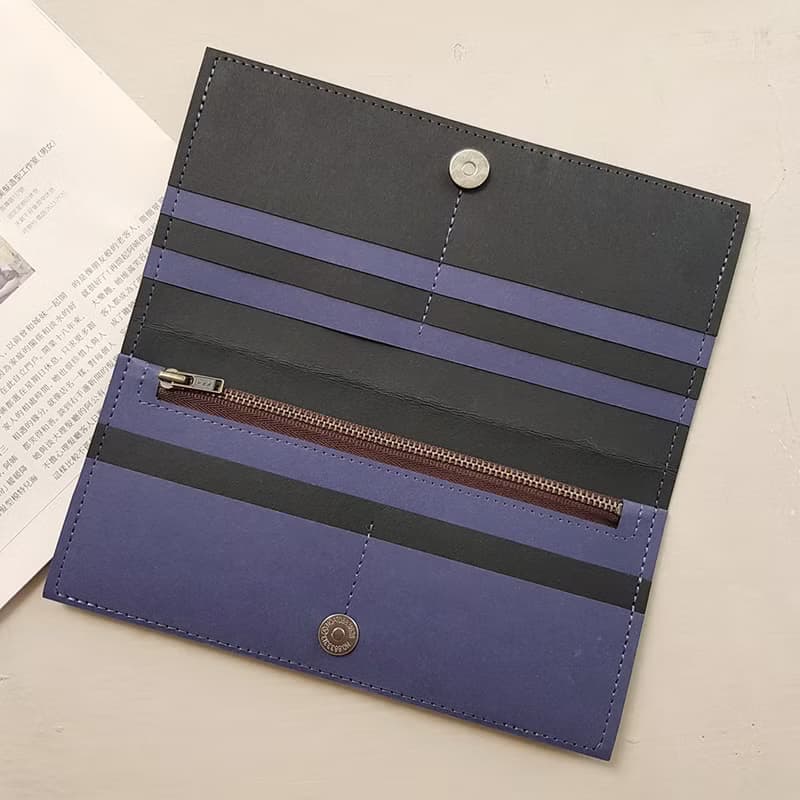 花開時刻 水洗牛皮紙夾 長夾 錢包