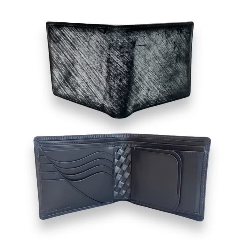 番外編Basicアートウォレット ブライドルレザーBLACK×国内産仔牛革BLACK