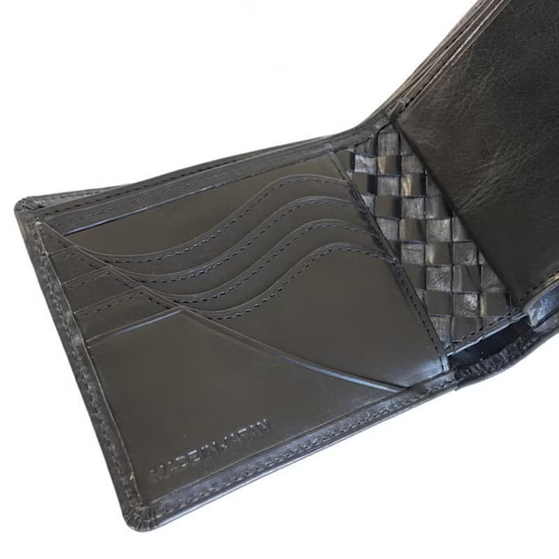 番外編Basicアートウォレット ブライドルレザーBLACK×国内産仔牛革BLACK