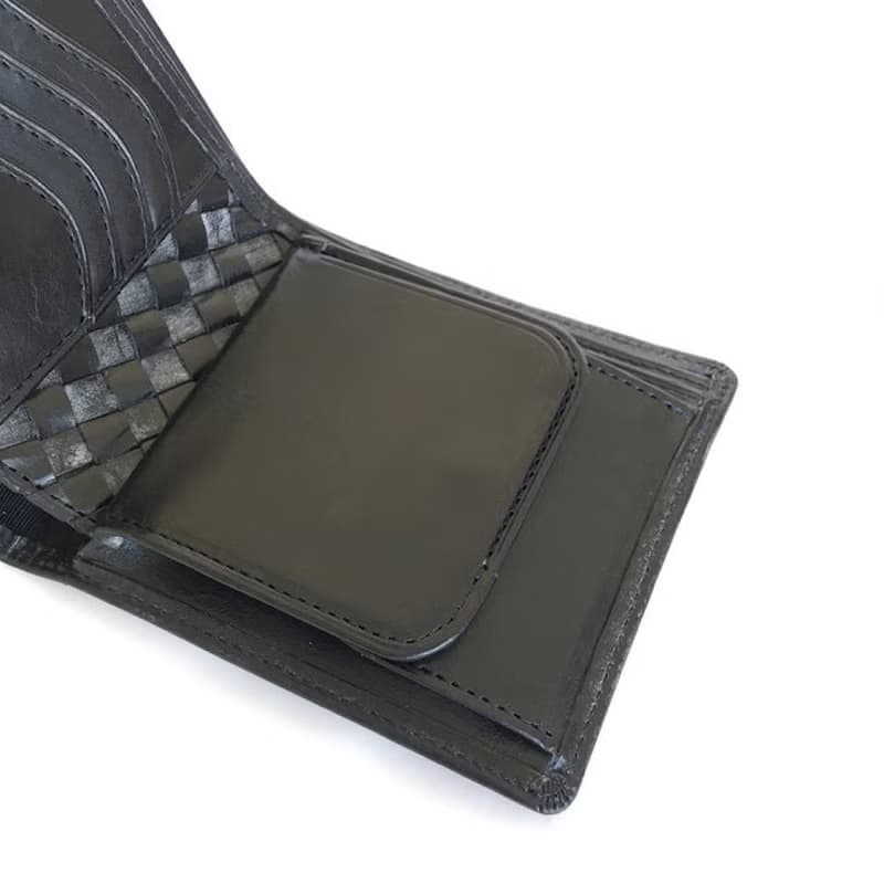 番外編Basicアートウォレット ブライドルレザーBLACK×国内産仔牛革BLACK