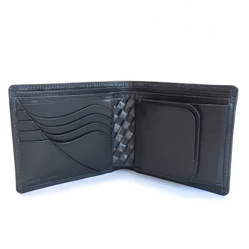 番外編Basicアートウォレット ブライドルレザーBLACK×国内産仔牛革BLACK