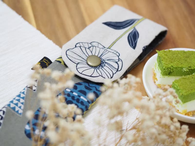 【Gi LAI】 6.5*26Cm環保雙層筷袋 餐具袋-幾何森林