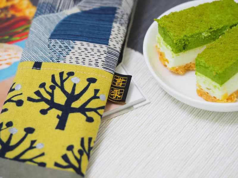 【Gi LAI】 6.5*26Cm環保雙層筷袋 餐具袋-幾何森林