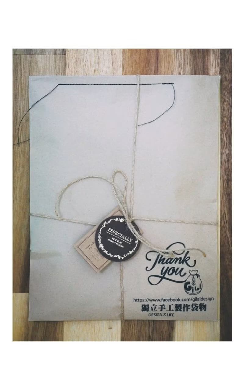 【Gi LAI】 6.5*26Cm環保雙層筷袋 餐具袋-幾何森林