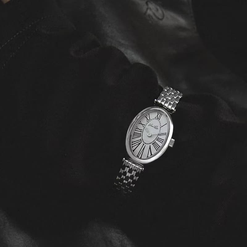 【Ven & Qu】Dome Beads 銀白手錶 – 21×31 mm 錶殼 不鏽鋼材