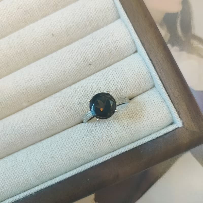 Le Bonheur 茶水晶戒指 開口可調節(情人節 生日禮物 七夕禮物)