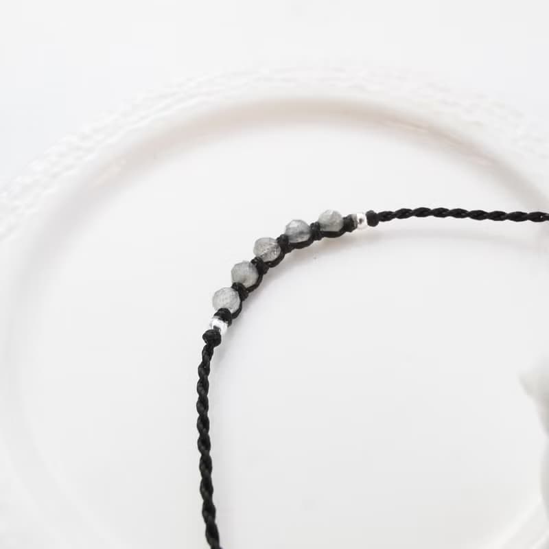 【水晶蠟繩系列】連綿1 | 小水晶 正能量極細蠟繩手鍊 | 大員囡仔