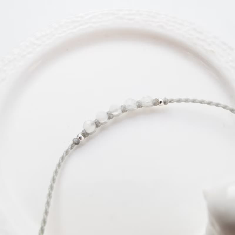 【水晶蠟繩系列】連綿1 | 小水晶 正能量極細蠟繩手鍊 | 大員囡仔