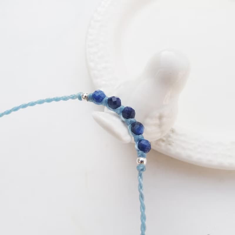 【水晶蠟繩系列】連綿1 | 小水晶 正能量極細蠟繩手鍊 | 大員囡仔