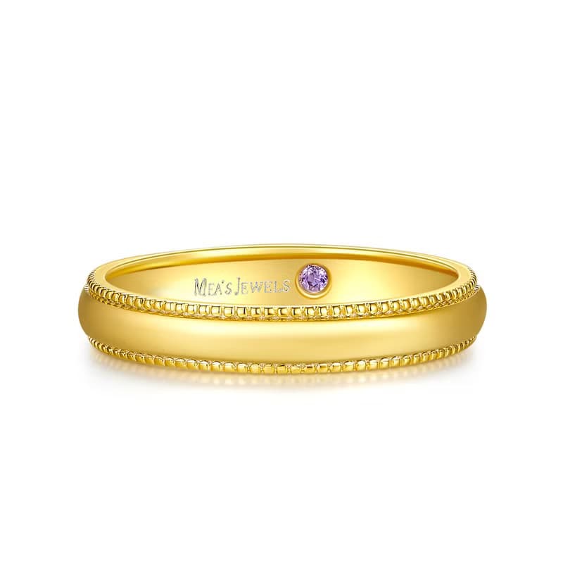 【余生】18K實金結婚戒指, 情侶對戒 - MEAS 104AB