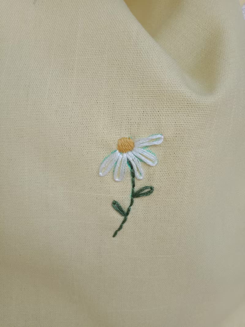 Daisy 托特包 - 灰白色/黃色/波點