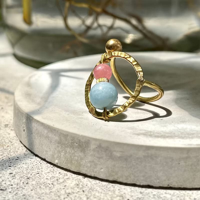 老林雜貨 | 雙星黃銅戒指