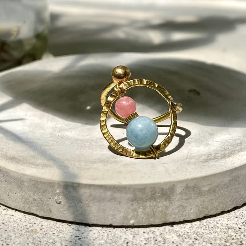 老林雜貨 | 雙星黃銅戒指