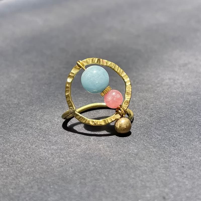 老林雜貨 | 雙星黃銅戒指