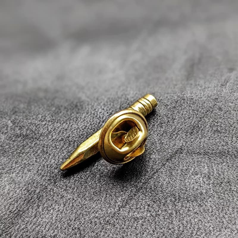 【金色耶誕】咖啡豆黃銅刺馬釘-單只- 別針 徽章 胸針 領釦