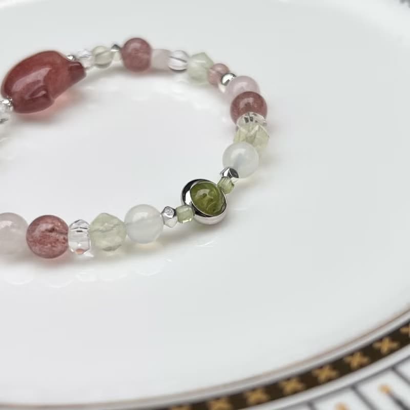 【青梅と染井吉野桜】貓咪頭水晶手鍊