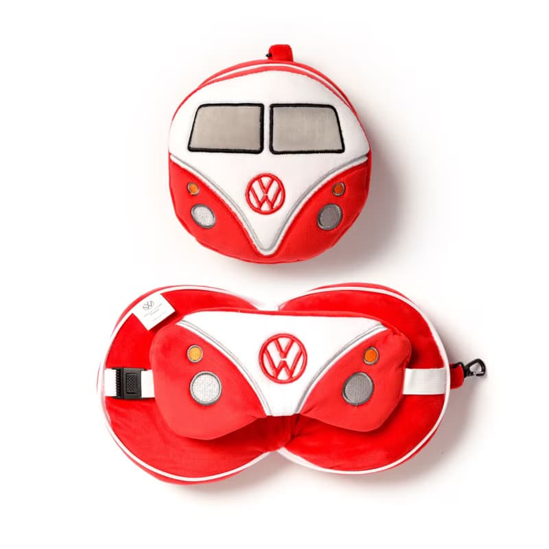 【完美禮物】復古經典VW T1二合一多功能舒適枕眼罩套裝