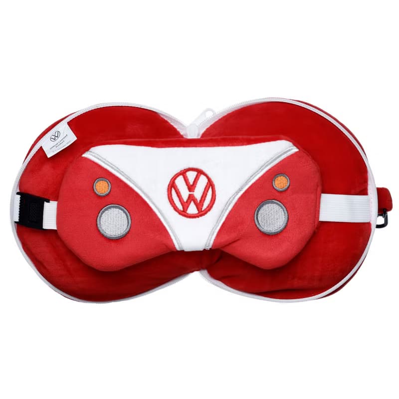 【完美禮物】復古經典VW T1二合一多功能舒適枕眼罩套裝