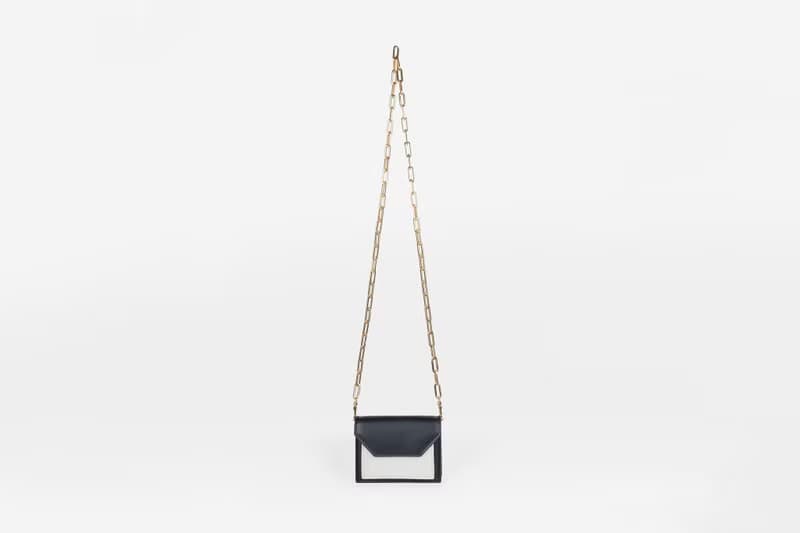 Micro Cedar Bag 素皮革拼色卡包 零錢包 斜背包 黑色x米白色