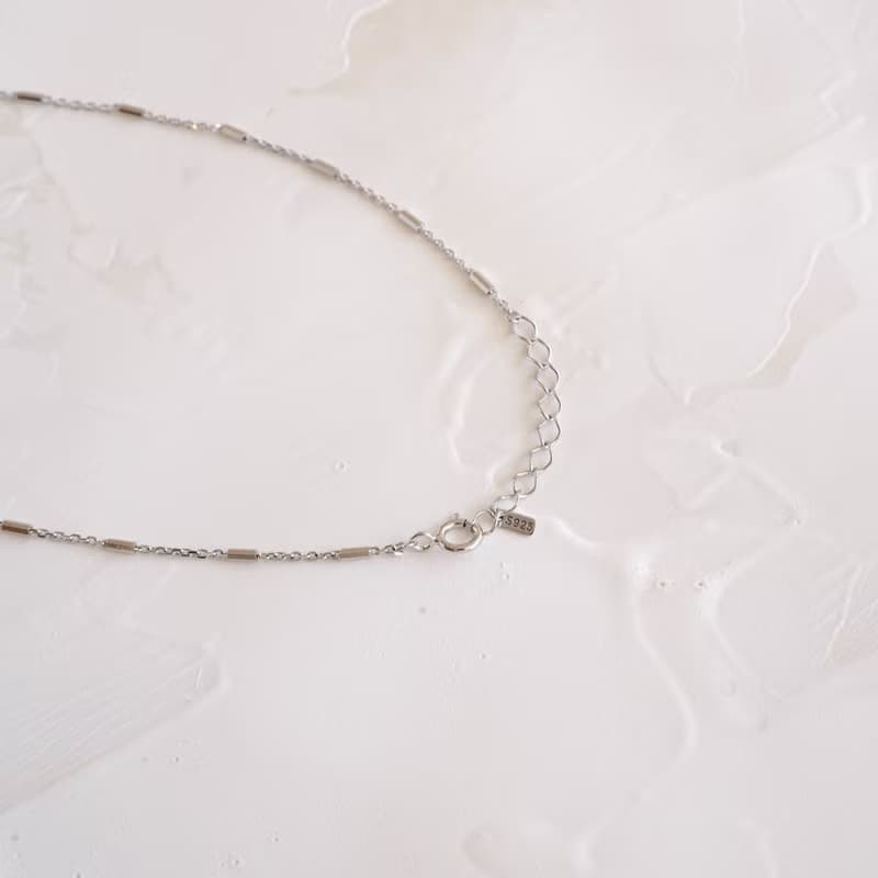 Silver925　スティックステーションチェーンネックレス