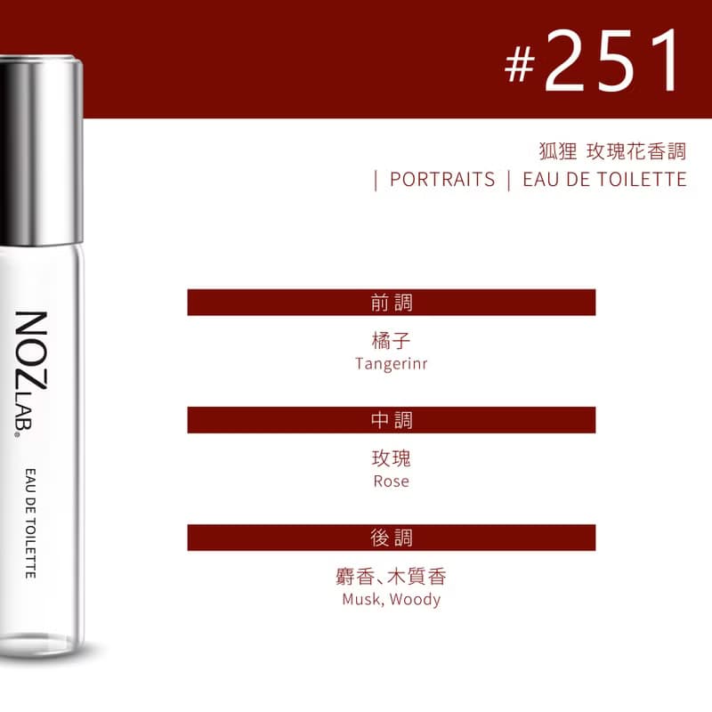 【NOZ LAB. 韓系口袋香水】#251 狐狸 | 10ml 淡香水