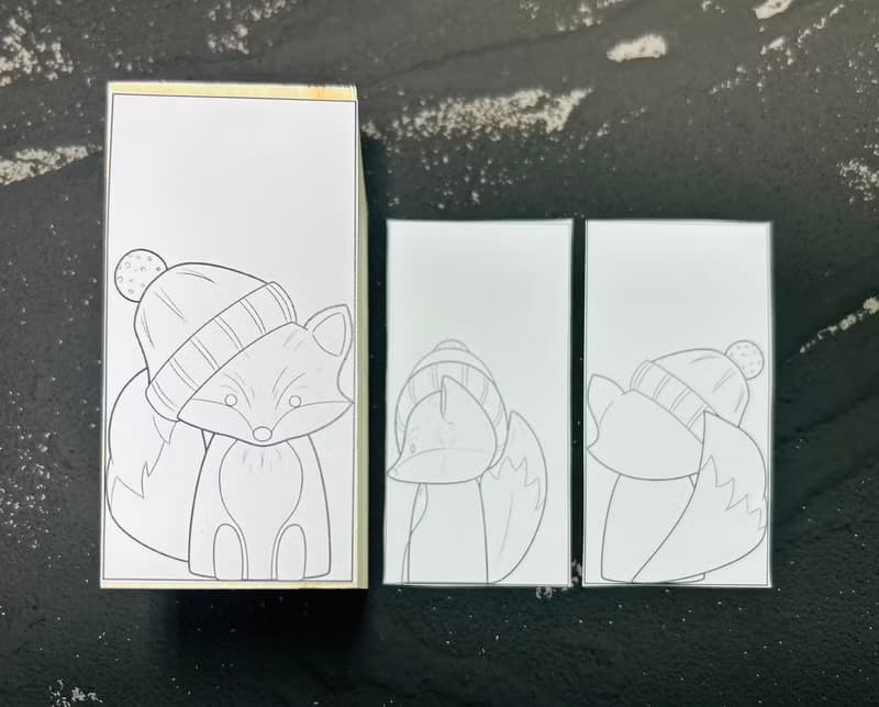 DIY 手作雕刻材料包-帶帽小狐狸