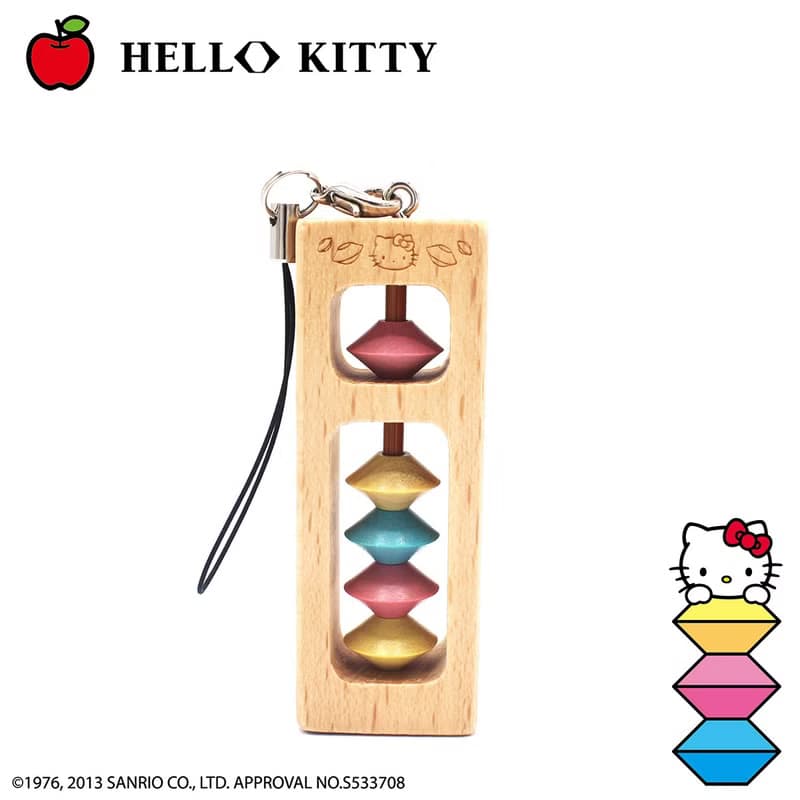 日本播州算盤 X Hello Kitty 原木算盤幸運吊飾