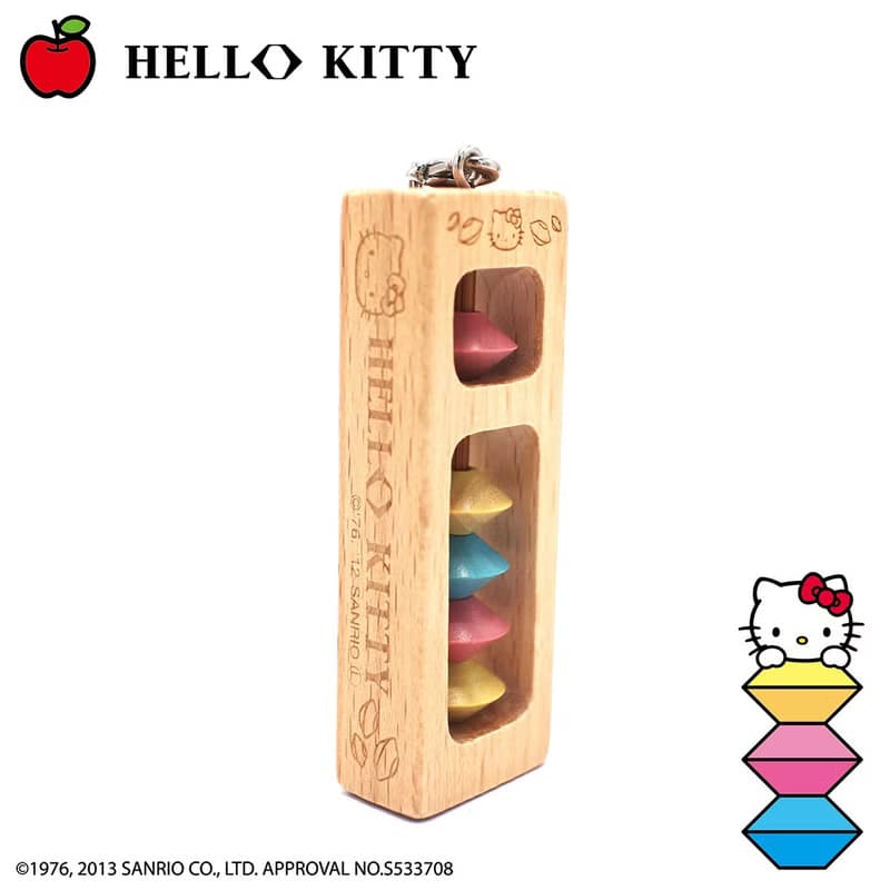日本播州算盤 X Hello Kitty 原木算盤幸運吊飾