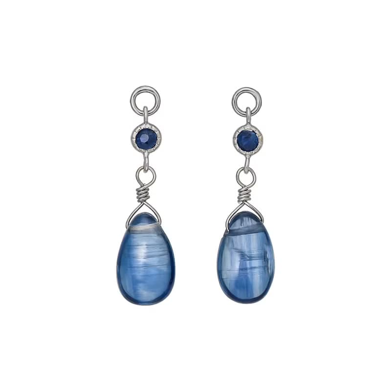 【Palette】 10K 藍寶石 x 藍晶石墜飾 (白金)