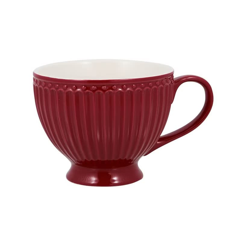丹麥GreenGate Alice claret red 拿鐵杯/馬克杯/蛋杯