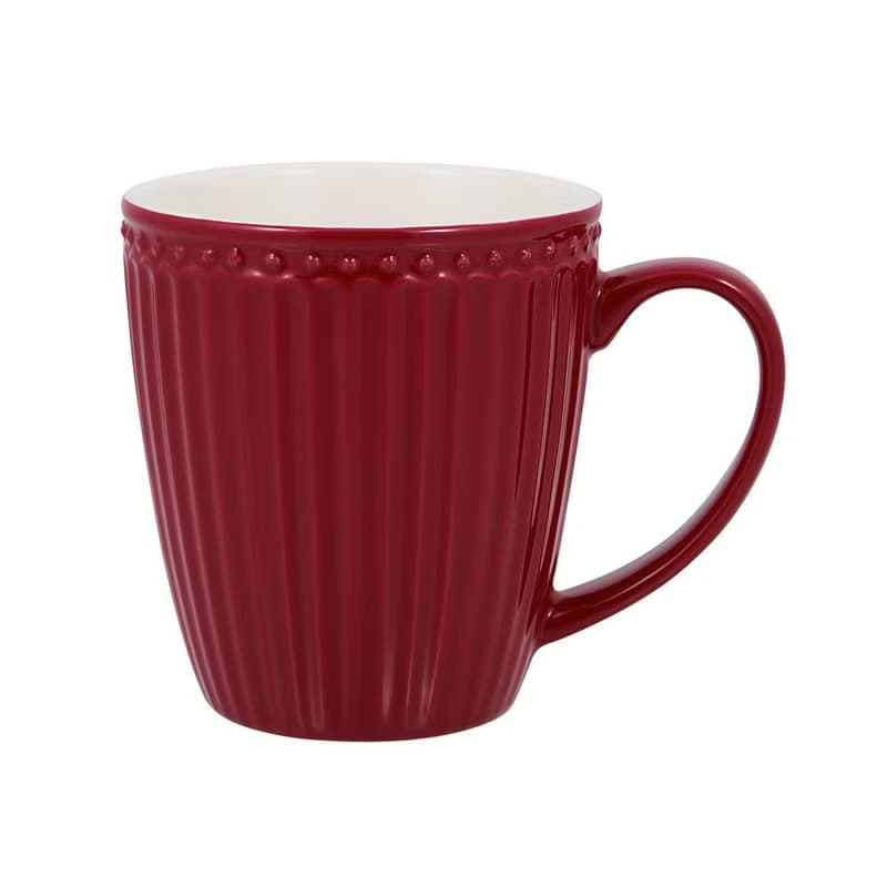 丹麥GreenGate Alice claret red 拿鐵杯/馬克杯/蛋杯