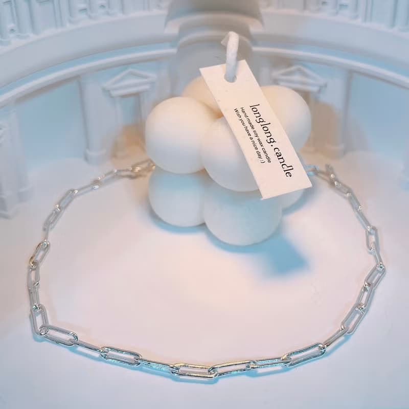 七月葉金工 /  Clippy迴紋針手鍊 /925純銀手鍊