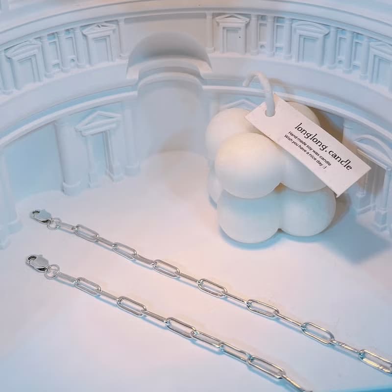 七月葉金工 /  Clippy迴紋針手鍊 /925純銀手鍊