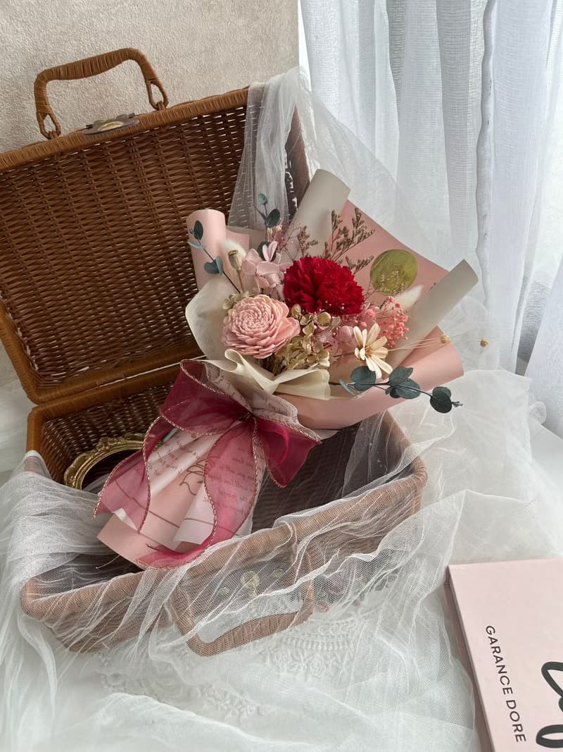 母親節花束/浪漫粉色永恆花束/康乃馨花束/索拉花束