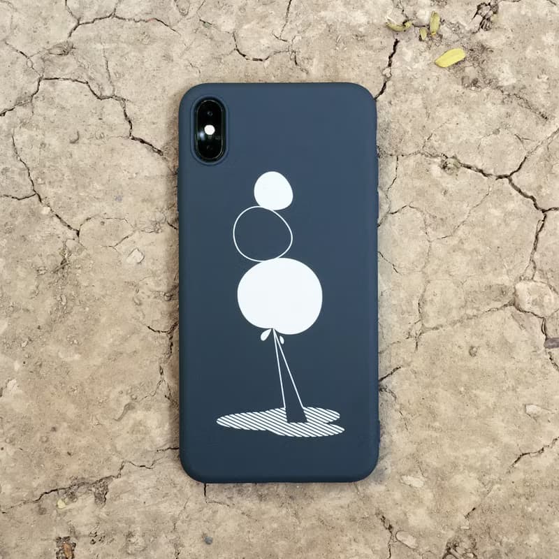 岌岌可危 - iPhone 手機殼 / 深藍色全包霧面軟殼